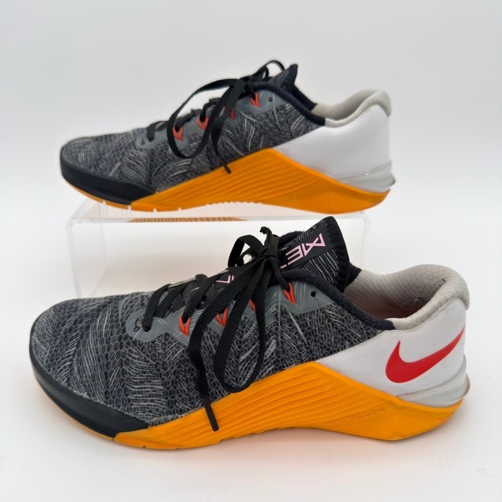Nike Metcon 5 Womens Training Shoes Gray Black Orange AO2982-081 Size 6.5 - Picture 3 of 8
